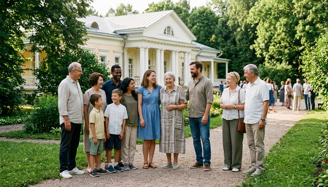 Современные потомки Толстых на встрече